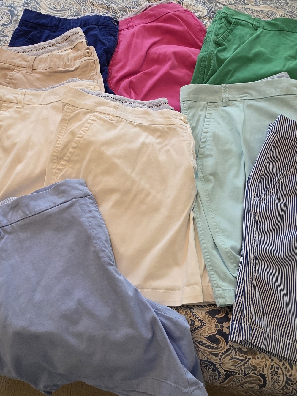 Crown & Ivy Cotton Shorts - Blue, White, Pink, Green, Mint, Navy, 22W $15/pair